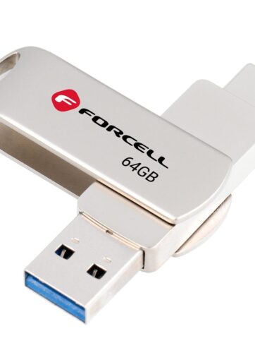 FORCELL F-DATA Metal Duo 64 GB USB flash USB 3.2 Gen 1 (USB A/Type C)