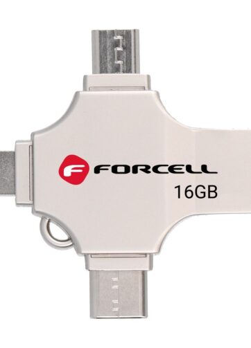 FORCELL F-DATA Metal Quad 16 GB USB flash USB 3.2 Gen 1 (USB A/Type C/Lightning/Micro USB)